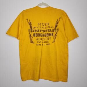 Vintage Rare 70s Los Angeles Architectural Antique Auction Double Sided Art